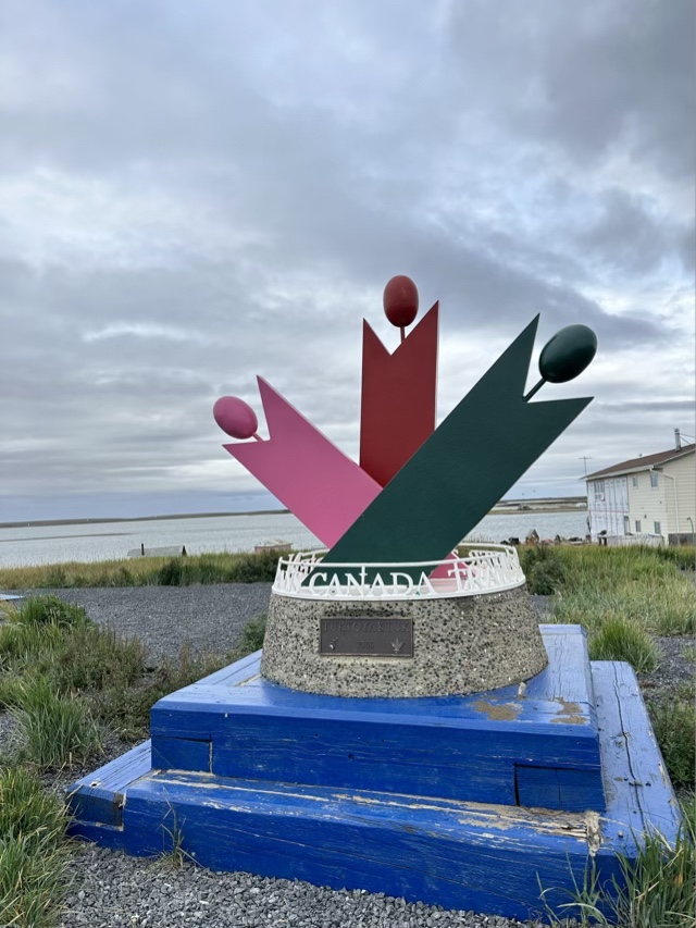 Road marker for the end of the Trans Canada Trail